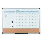 Mastervision Calendar Dry Erase Board 3"-1, Gray MB3507186